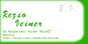rezso veiner business card